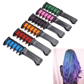 Hair Coloring Combs,ViewHuge 6PCS/Set 6pcs Instant Hair Chalk Comb Shimmer Temporary Hair Dye Color Cream For Party Fans Cosplay DIY Fashion Crayons Styling Tools