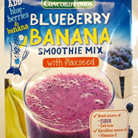 Concord Blueberry & Banana Smoothie Mix with Flaxseed (4 Pack) 1.3 oz Packets