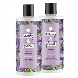 Love Beauty And Planet Relaxing Rain Body Wash, Argan Oil & Lavender, 16 oz, 2 ct