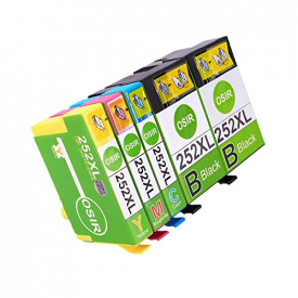 OSIR 1 Set+1 Black Remanufactured Epson 252 XL Ink Cartridges High Yield, Compatible With Epson Wf-3640 Wf-7610 Wf-3620 Wf-3630 Wf-7620 Wf-7110