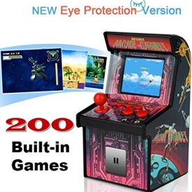 Mini Arcade Game Retro Machines for Kids with 200 Classic Handheld Video Games Home Travel Portable Gaming System Childrens Tiny Toys Novelty Electronics for Boys-RUIER Eye Protection New Version