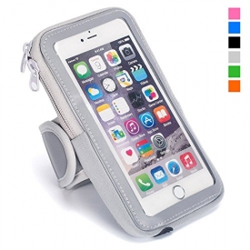 Skynow iPhone 7 Plus Armband,Cell Phone Pouch iPhone 7 Plus Running Armband Water Resistant Sports Arm Band Gym Wrist Bag Touchscreen Sleeve Case with Extensible Belt for iPhone 7 Plus. (Silver)