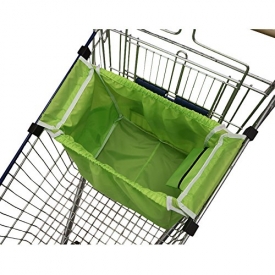 HOLYLUCK Large Capacity Reusable Grocery Bag Perfect For Shopping Cart – Detachable & Foldable – Green