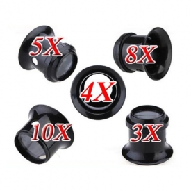 5PCS Watch Eye Loupe 3X 4X 5X 8X 10X Jeweller Optical Glass Magnifier Magnifying