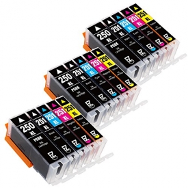 E-Z Ink (TM) Compatible Ink Cartridge Replacement for Canon PGI-250XL PGI 250 XL CLI-251XL CLI 251 XL (3 Large Black, 3 Cyan, 3 Magenta, 3 Yellow, 3 Small Black) for Canon PIXMA MX922 MG5520 MG7520