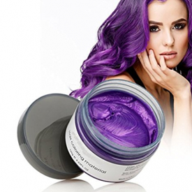 Harajuku Style Styling Products Hair Color Wax Dye One-time Molding Paste Seven Colors Hair Dye Wax Hair Dyes (Purple)
