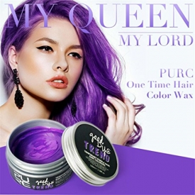 Sinwo NEW DIY Hair Color Dye Hair Clay Wax Mud Dye Cream Grandma Hair Ash Dye Hair Dye Temporary (100ml, Purple)