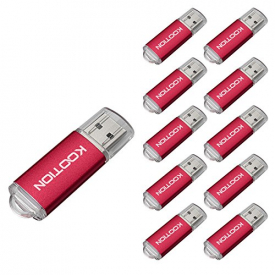 KOOTION 10PCS 2GB USB 2.0 Flash Drives 10 Pack USB Flash Drives Pen Drive Memory Stick Thumb Drive USB Drives, Red