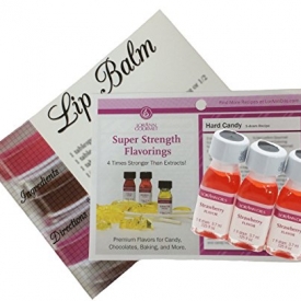 Lorann Flavoring 3 Pack -1 Fl Dram (.125 Fl Oz) + 2 Recipe Card Bundle (Strawberry)
