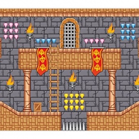 Kids Pet Mats for Food and Water by Lunarable, Fantastic Electronic Super Video Game Theme Background Digital Pixel Boys Image, Rectangle Non-Slip Rubber Mat for Dogs and Cats, Grey and Ginger