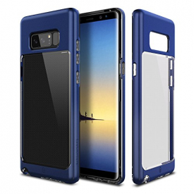 Galaxy Note 8 Case Patchworks Contour Series in Blue – Transparent Back and Clear Dual Hybrid Slim Protection Cover Case