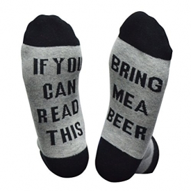 Mayskey Cotton Socks-IF You Can Read This Bring Me A Beer,ONE SIZE FITS MOST,(Color:Bear Socks)