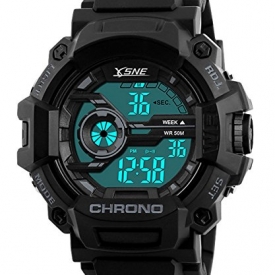Digital Sports Watch Electronic Waterproof LED Military Light Black Teenager Boy’s watch