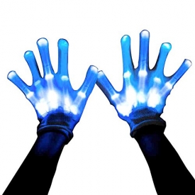 MAGIFIRE Led Skeleton Gloves, 12 Color Changeable Light Up Shows Halloween Costume, Novelty Christmas Gift