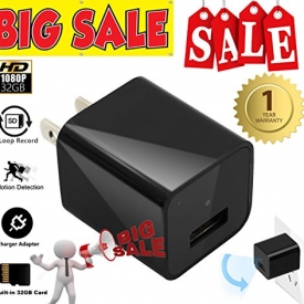 CAMXSW HD 1080P USB Wall Charger Camera Include 32GB, iPhone and Android Phone Charger Camera Mini Adapter Camera,Home Security Surveillance Nanny Cam/Caregiver Cam, Baby Pet monitors