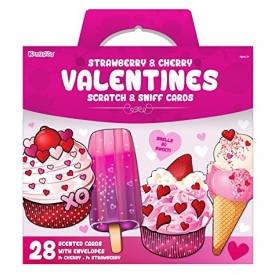 Kangaroo’s Strawberry & Cherry Valentine’s Scratch and Sniff Cards (28-Count)