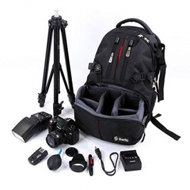 Sheffla DSLR SLR Camera Backpack Bag Case for Canon Nikon Sony