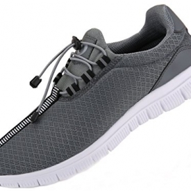 JUAN Men’s Running Shoes Fashion Breathable Sneakers Mesh Soft Sole Casual Athletic Lightweight (9.5US/43EU,Men, Dark Gray)