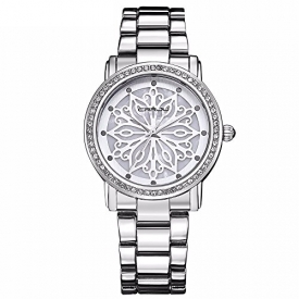 CRRJU Brand Women’s Fashion Quartz Dress Wristwatch Stainless Steel Casual Crystal Watch