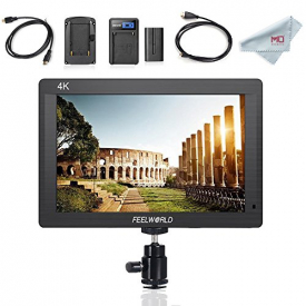 Feelworld FH7 7″ Full HD Camera LCD Monitor 4K HDMI Output for Canon Nikon DSLR Camera, F550 Battery Kit Included