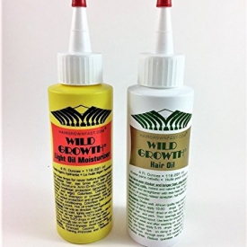 Wild Growth Set (Hair Oil 4 oz + Light Oil Moisturizer 4 oz)