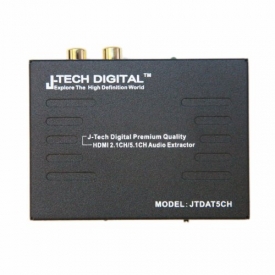 J-Tech Digital Premium Quality 1080P HDMI To HDMI + Audio (SPDIF + RCA Stereo) Audio Extractor Converter (Support Apple TV 4 Gen)