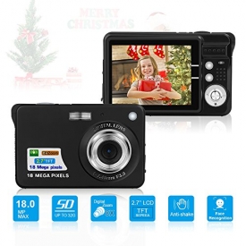 HD Mini Digital Camera with 2.7 Inch TFT LCD Display,Kids Childrens Point and Shoot Digital Video Cameras Black–Sports,Travel,Holiday,Birthday Present