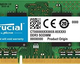 Crucial 4GB Single DDR3 1600 MT/s (PC3-12800) 204-Pin 1.35V/1.5V SODIMM Memory For Mac  – CT4G3S160BJM