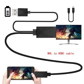 Efanr Universal Micro USB MHL to HDMI Media HDTV Adapter 6.5ft Cable 11 Pin & 5 Pin for Samsung Galaxy S2 S3 S4 S5 Note 2 3 4 8 Note Edge HTC M8 HTC One LG Sony Android Cell Phone 1080P Converter