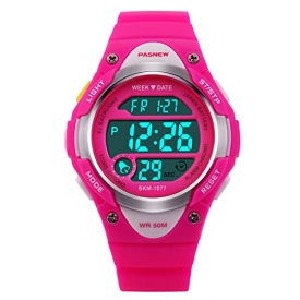 HIwatch Kids Sport Watch Waterproof Swimming LED Digital Watch with Alarm Back Light Stopwatch for Boys Girls 7+ Years Old Pink, for Kids Children