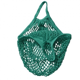 Mesh Net Shopping Bag,Napoo New Reusable Storage Handbag Totes Friendly Washable Grocery Bags Drawstring Mesh Produce Bag for Grocery Shopping & Storage, Fruit Vegetable, Toys Travel Items (Green)