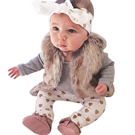 Hot Sale!!Woaills 0-18M Baby Boys Girls Outfits Clothes,Newborn Bear Tops Romper Pants (3M, White)