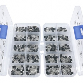 450 pcs Transistor and Socket Assortment 19 values NPN PNP 2n5401 2n3904 2n3906 2n2222 2n5088 and others