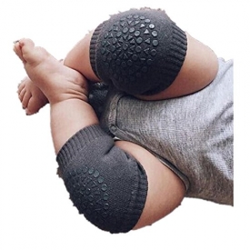 Beautyvan,Functional Baby Crawling Anti-Slip Knee Compression Sleeve Unisex Kneecap Coverage (Dark Gray)