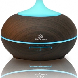Essential Oil Diffuser Dark Wood – Aromatherapy Diffuser – Birthday Gift Edition – by Zen Breeze