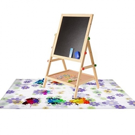 Warrior Us Artist Kids Painting Drop Cloth Washable with Flower Pattern for Art Easel