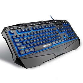 TeckNet Gryphon LED Illuminated Programmable Gaming Keyboard with Water-Resistant Design, US Layout