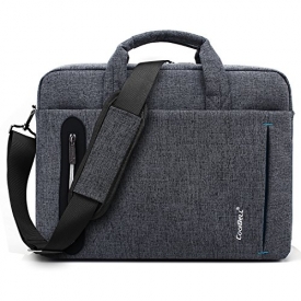 CoolBELL 15.6 inch Laptop Bag Messenger Bag Hand Bag Multi-compartment Briefcase Oxford Nylon Shoulder Bag For Laptop / Ultrabook / HP / Acer / Macbook / Asus / Lenovo / Men/Women (New Grey)