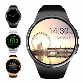 Bluetooth Smart Watch, Evershop 1.5 inches IPS Round Touch Screen Water Resistant Smartwatch Phone with SIM Card Slot, Sleep Monitor, Heart Rate Monitor and Pedometer for IOS and Android Device
