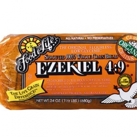 Food for Life, Ezekiel 4:9 Bread, Original Sprouted, Organic, 24oz (1 Loaf)