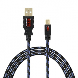 EZOPower 6 feet Mini-USB 5-Pin Tangled Free USB Data Cable for Canon Powershot / Sony / Nikon UC-E4 Replacement Digital Camera DSLR – Black /Blue