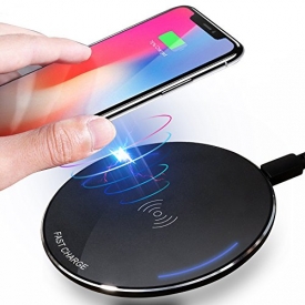 (10W Fast) QI Wireless Charger iPhone x/iPhone 8/iPhone 8 Plus, Fast iPhone/Samsung Wireless Charger Rapid Portable Charging Pad for Samsung Galaxy S8/not 8/S7
