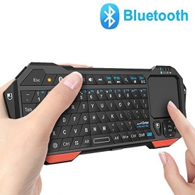 Mini Bluetooth Keyboard, Jelly Comb LED Backlit Rechargable Handheld Wireless Mini Keyboard with Mouse Touchpad for Android / Windows Tablet Smartphone