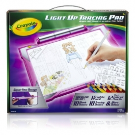 Crayola Light-up Tracing Pad – Pink, Coloring Board for Kids, Gift, Toys for Girls, Ages 6, 7, 8, 9, 10