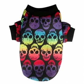 Hot Sale!!Puppy Skull T-Shirt,Small Dog Cat Pet Clothes Apparel (M, Mulitcolor)