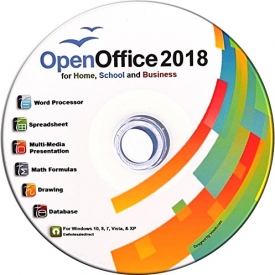 Open Office Suite 2018 CD for Home Student Professionals and Business, Compatible with Microsoft Office for Windows 10 8 7 powered by Apache OpenOfficeTM