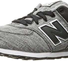 New Balance Kids KL574 Sneaker, Black, 6 M US Big Kid