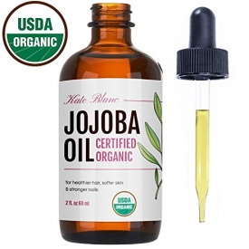 Jojoba Oil (2 oz), USDA Certified Organic, 100% Pure, Cold Pressed, Unrefined. Revitalizes Hair and Gives Skin a Radiant, Youthful Look. Great treatment for Face, Lips, Cuticles, Stretch Marks, Beard