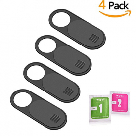 Webcam Cover Slider ,Ultra-thin Camera Cover fits Smartphones Tablets Macbooks Surface Pro Computers Desktops with Strong Adhesive, Protecting Privacy and Securtiy by ANYOYO(4 pack)