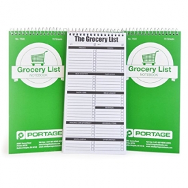 Portage Grocery List Notebook – 4” x 8” Grocery Shopping Notepad – Stay Organized and Never Forget an Item Again – 140 Pages (3 Pack)